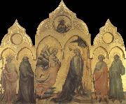 Lorenzo Monaco The Annunciation with Saints Catherine,Anthony Abbot,Procolo,and Francis USA oil painting artist